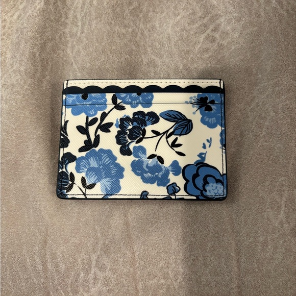 NEW: Kate Spade Blue Floral Wallet and Card Holder - Picture 3 of 7